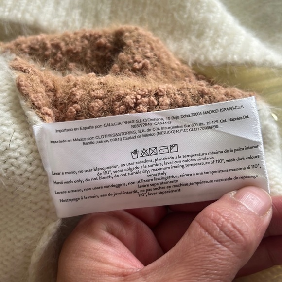 Vintage🧚♀️Compañía Fantástica Colorblock Glitter Strip Sweater Size S - Picture 12 of 16